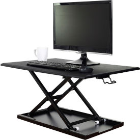 Luxor 29"" Pneumatic Standing Desk Converter - Black