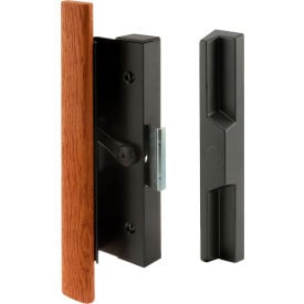 Prime-Line® Sliding Door Handle Set Wood Handle Black Aluminum/Diecast C 1126