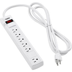 Global Industrial™ Surge Protected Power Strip 5+1 Outlets 15A 90 Joules 6' Cord