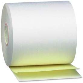 PM® SecurIT Teller Paper Rolls 3-1/4"" x 80' White/Canary 60 Rolls/Carton
