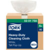 Tork® Heavy-Duty Cleaning Cloth 8.-1/2""x16-1/8"" White 80/Box 5 Boxes/Carton