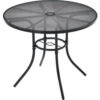 Global Industrial™ 36"" Round Outdoor Caf Table Steel Mesh Black