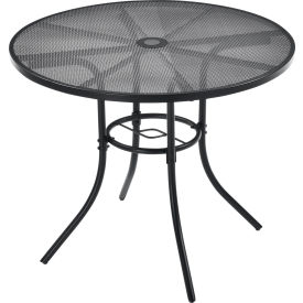 Global Industrial™ 36"" Round Outdoor Caf Table Steel Mesh Black