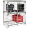 Global Industrial™ 1-Tier 2 Door Wire Mesh Security Locker 36""Wx24""Dx48""H Gray Unassembled