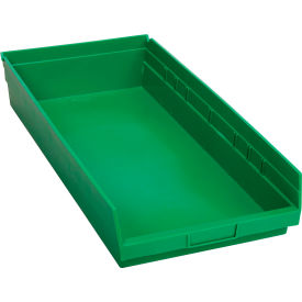 Global Industrial™ Plastic Nesting Storage Shelf Bin 11-1/8""W x 23-5/8""L x 4""H Green