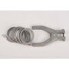 Justrite® 8496 10' Coiled Flexible Antistatic Wire Hand Clamp - 1/4"" Terminal
