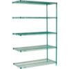 Nexel® 5 Shelf Poly-Green® Wire Shelving Unit Add On 30""W x 21""D x 74""H