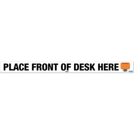 Global Industrial™ Place Front of Desk Here Floor Sign 36""W x 3''H Adhesive