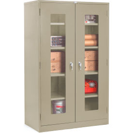 Global Industrial™ Clear View Storage Cabinet 36""W x 18""D x 78""H Unassembled Tan
