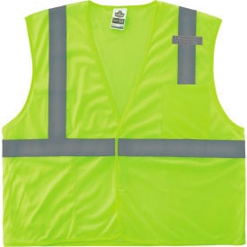 Ergodyne GloWear 8210HL-S Mesh Hi-Vis Safety Vest Class 2 Economy Single Size M Lime
