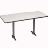 Interion® Bar Height Restaurant Table 60""L x 30""W Gray