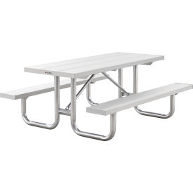 Global Industrial™ 6' Heavy-Duty Aluminum Picnic Table