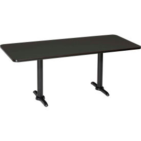 Interion® Counter Height Breakroom Table 72""L x 36""W x 36""H Black