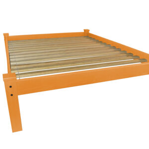 Yellow Solid Wood Queen Bed Frame