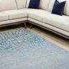8' x 11' Blue and Gray Abstract Non Skid Area Rug