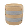 16" Tan 100% Cotton Ottoman