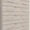 33" Light Gray Four Drawer Standard Chest With Open Shelf