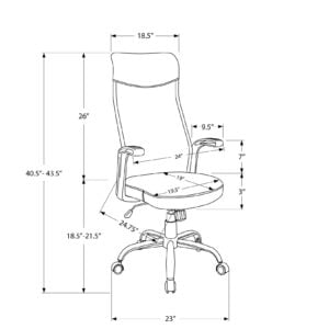Black Fabric Seat Swivel Adjustable Task Chair Fabric Back Plastic Frame
