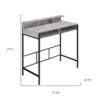 47" Gray and Black Wood and Metal Computer Desk