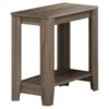 22" Deep Taupe End Table With Shelf
