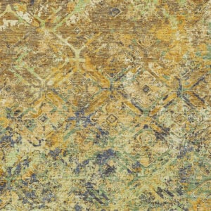9' X 12' Gold Beige And Gray Geometric Washable Indoor Outdoor Area Rug