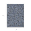 10' X 14' Blue Gray And Charcoal Floral Washable Indoor Outdoor Area Rug