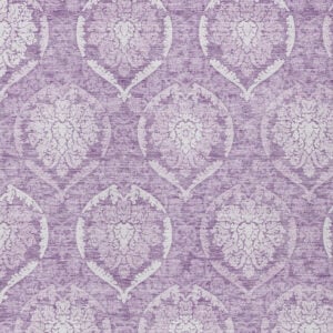 8' X 10' Plum Purple And Ivory Medallion Washable Indoor Outdoor Area Rug