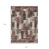 10' X 14' Brown And Ivory Southwestern Washable Indoor Outdoor Area Rug