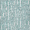 8' X 10' Teal Blue And Ivory Abstract Washable Indoor Outdoor Area Rug