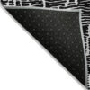 5' X 8' Black And Ivory Abstract Washable Indoor Outdoor Area Rug
