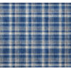 2' X 3' Navy and Ivory Plaid Washable Non Skid Indoor Outdoor Area Rug