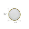 15" Gold Round Iron Textured Framed Accent Mirror