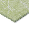 8' Artichoke Green And Ivory Round Abstract Washable Indoor Outdoor Area Rug