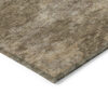 10' X 14' Brown Taupe And Ivory Floral Washable Indoor Outdoor Area Rug