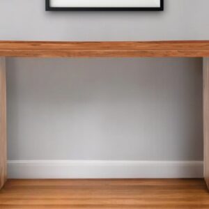 57" Chestnut Solid Wood Sled Console Table