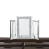 22" Mirrored & Faux Diamonds Accent Mirror