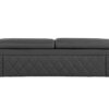 Gray Top Grain Leather Five Person Seating Set