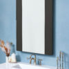 24" Black Wood Framed Bathroom Vanity Mirror