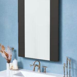 24" Black Wood Framed Bathroom Vanity Mirror