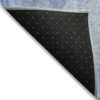 9' X 12' Denim Blue And Sky Blue Geometric Washable Indoor Outdoor Area Rug