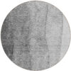 8' Gray Silver And Charcoal Round Ombre Washable Indoor Outdoor Area Rug