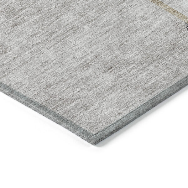 8' Taupe Beige And Gray Round Abstract Washable Indoor Outdoor Area Rug