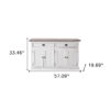 Modern Farmhouse Brown And White Buffet Server