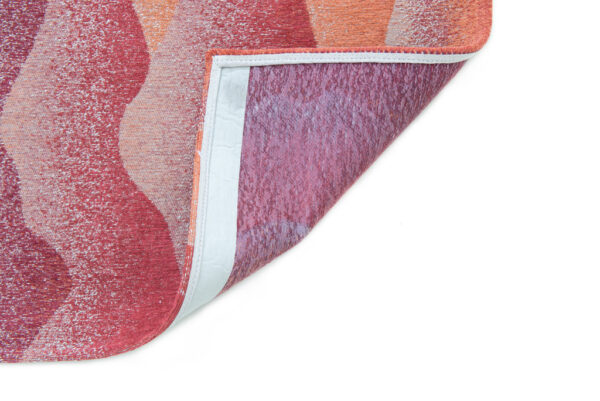 8' x 11' Red Orange Abstract Non Skid Area Rug