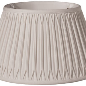 18" Cream Shallow Drum Smocked Shantung Lampshade