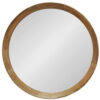 20" Natural Round Framed Accent Mirror