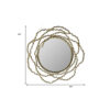 34" Antiqued Gold Abstract Scalloped Aluminum Framed Accent Mirror