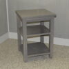 28" Gray Solid Wood Nightstand