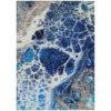 8' X 10' Navy Blue And Gray Nautical Washable Indoor Outdoor Area Rug