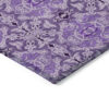 5' X 8' Purple And Lavender Medallion Washable Indoor Outdoor Area Rug